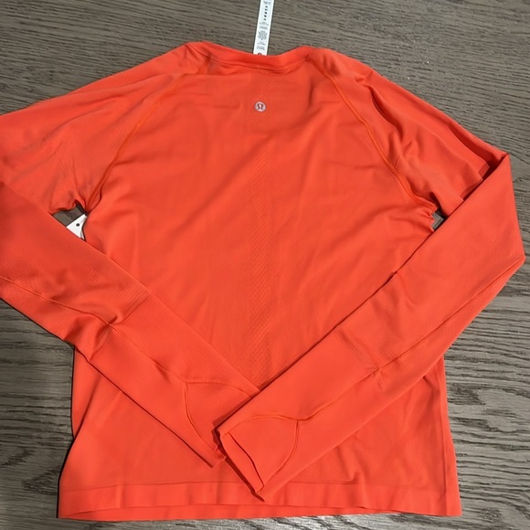 NWT Lululemon swiftly tech long sleeve orange size 8. - Picture 5 of 6